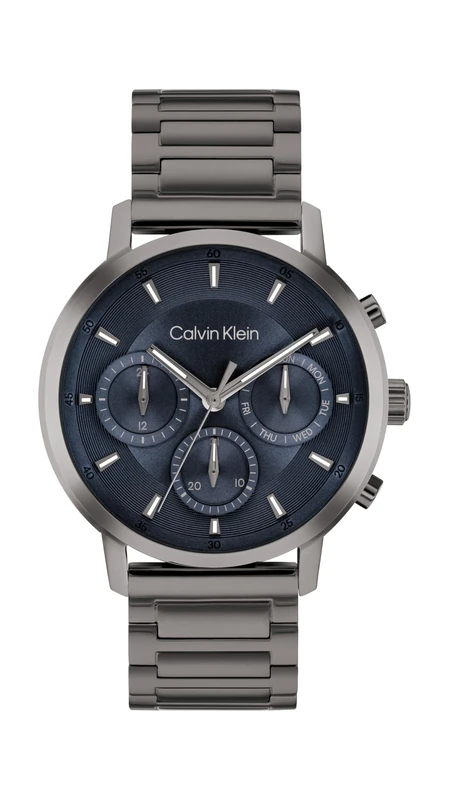 Calvin Klein Analogue Multifunction Quartz Watch for Men Gauge Collection with Black Stainless Steel Bracelet - 25200495