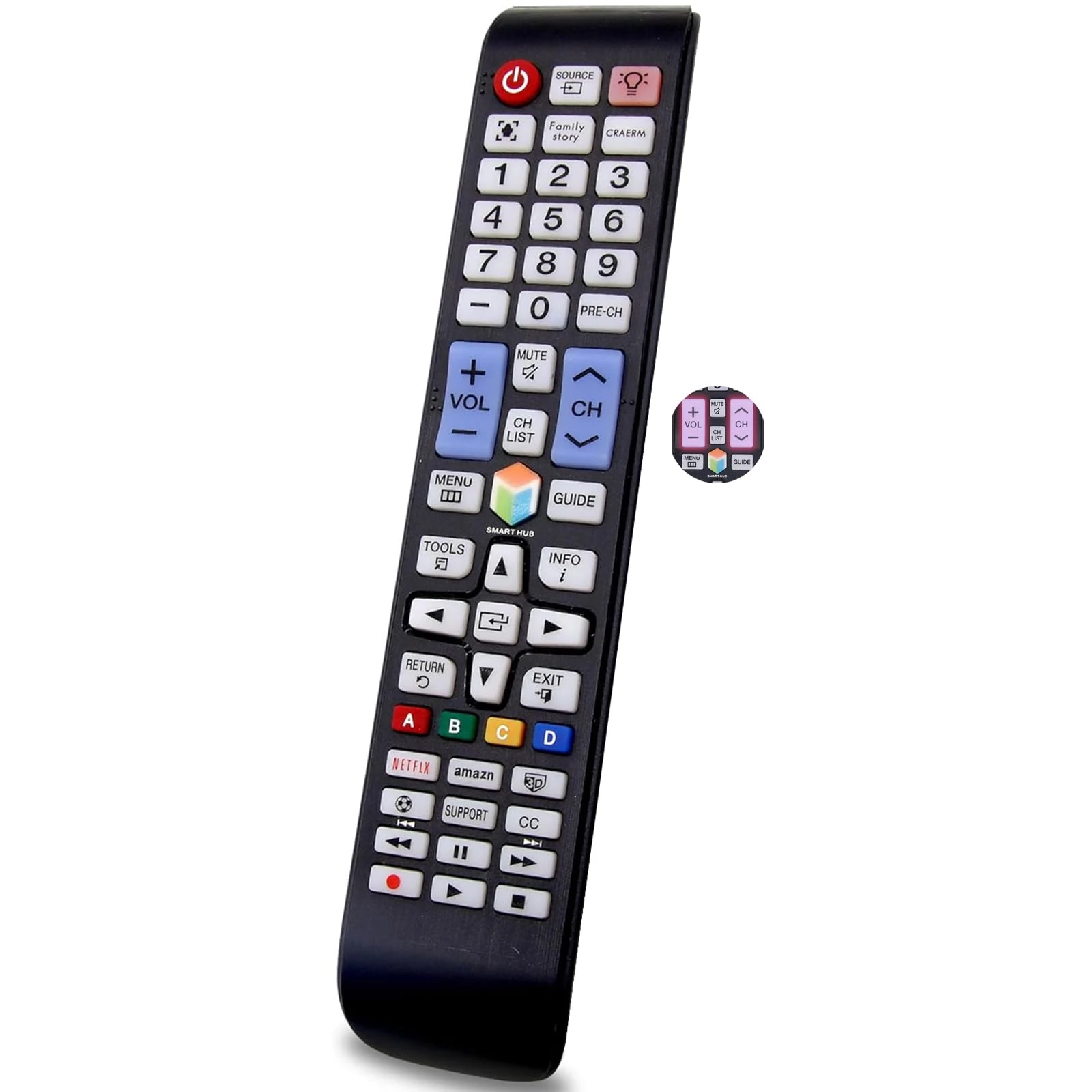Universal for Samsung TV Remote, Compatible for Samsung Remote Control Smart TV Original with Backlit- No Setup Needed