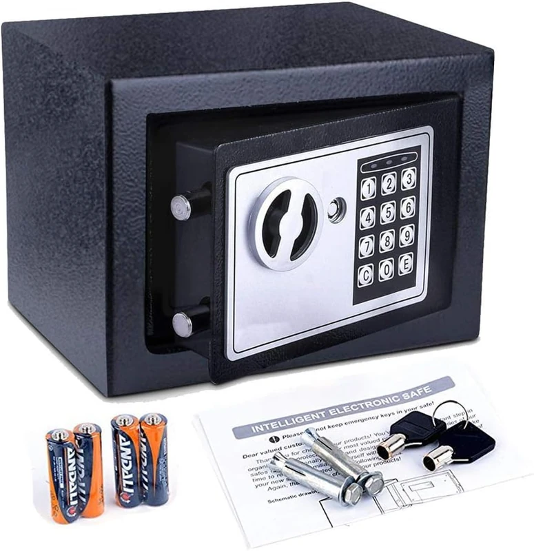 Nictemaw Electronic Safe Furniture Safe with Number Keypad - Key Safe for Office Home Document Safe for Jewellery Valuables