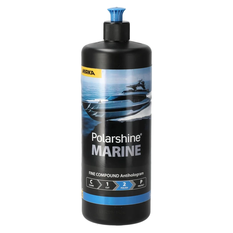 Mirka Polarshine Marine Fine Compound / 1 L/Water-Borne, Silicone-Free Antihologram Polishing Compound / 7991210111FC