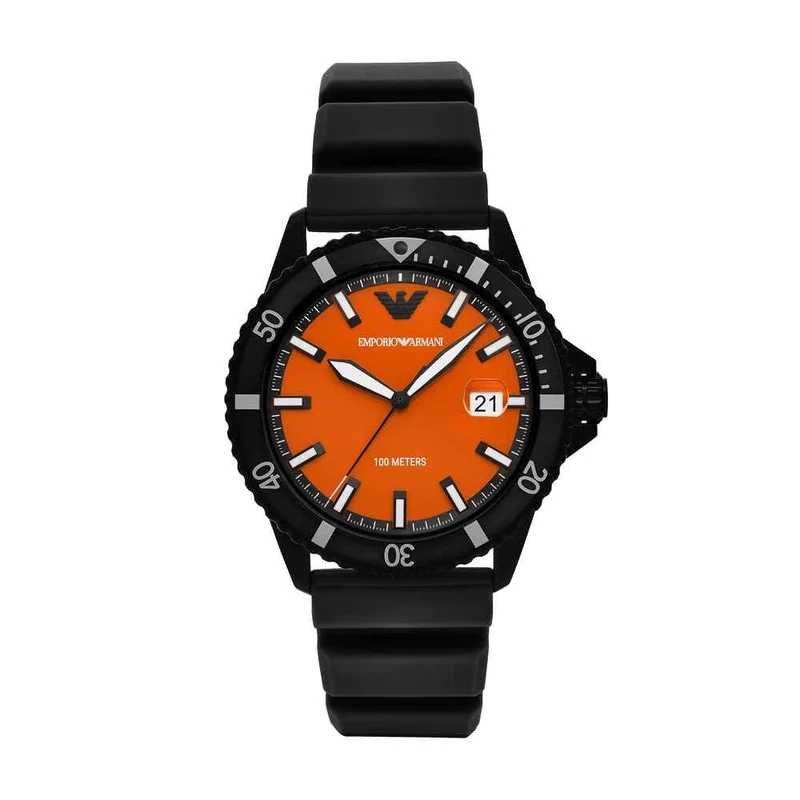 EMPORIO ARMANI Men's Black Stainless Steel Watch, AR11684