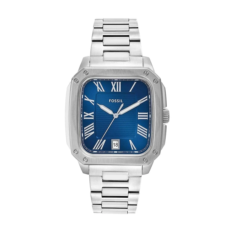 FOSSIL Crosby Watch for Men, Quartz Three Hand Date Movement with Stainless Steel Strap