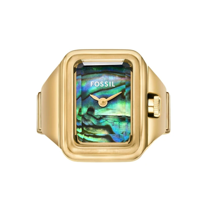 FOSSIL Raquel Watch Ring for Women, Quartz Two Hand Movement with Stainless Steel Strap