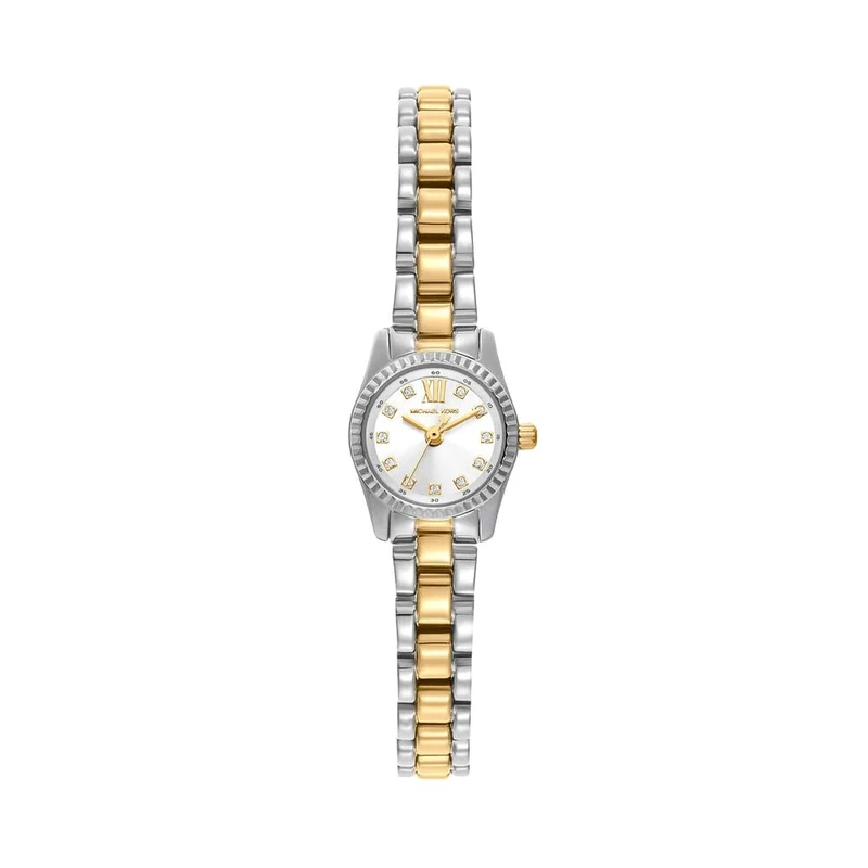 Michael Kors Lexington Watch for Women, 19mm Quartz Three Hand Movement with Stainless Steel or Leather Strap