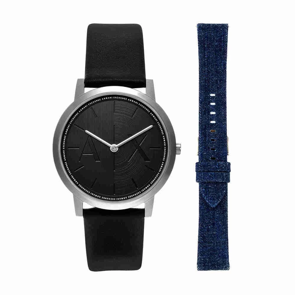 Armani Exchange Watch for Men, Quartz Two Hand Movement and 40 mm Case Size with Stainless Steel or Leather Strap
