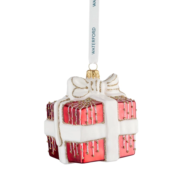 Waterford Holiday Heirlooms Red Present Ornament