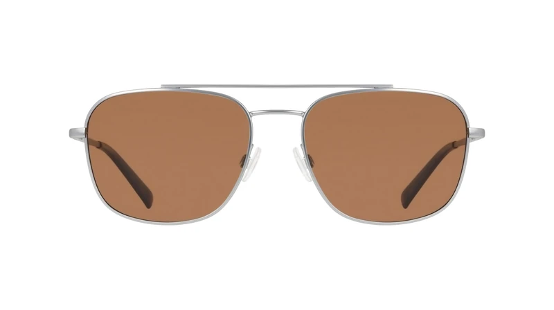 NAUTICA Men's Sunglasses N108SP - Matte Silver with Solid Brown Lens