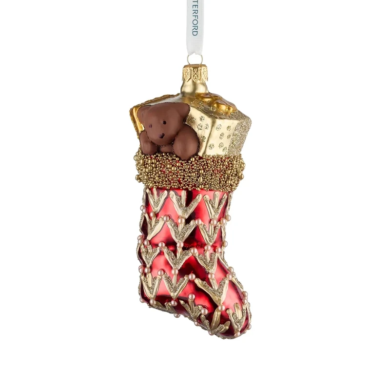 Waterford Holiday Heirlooms Red Filled Stocking