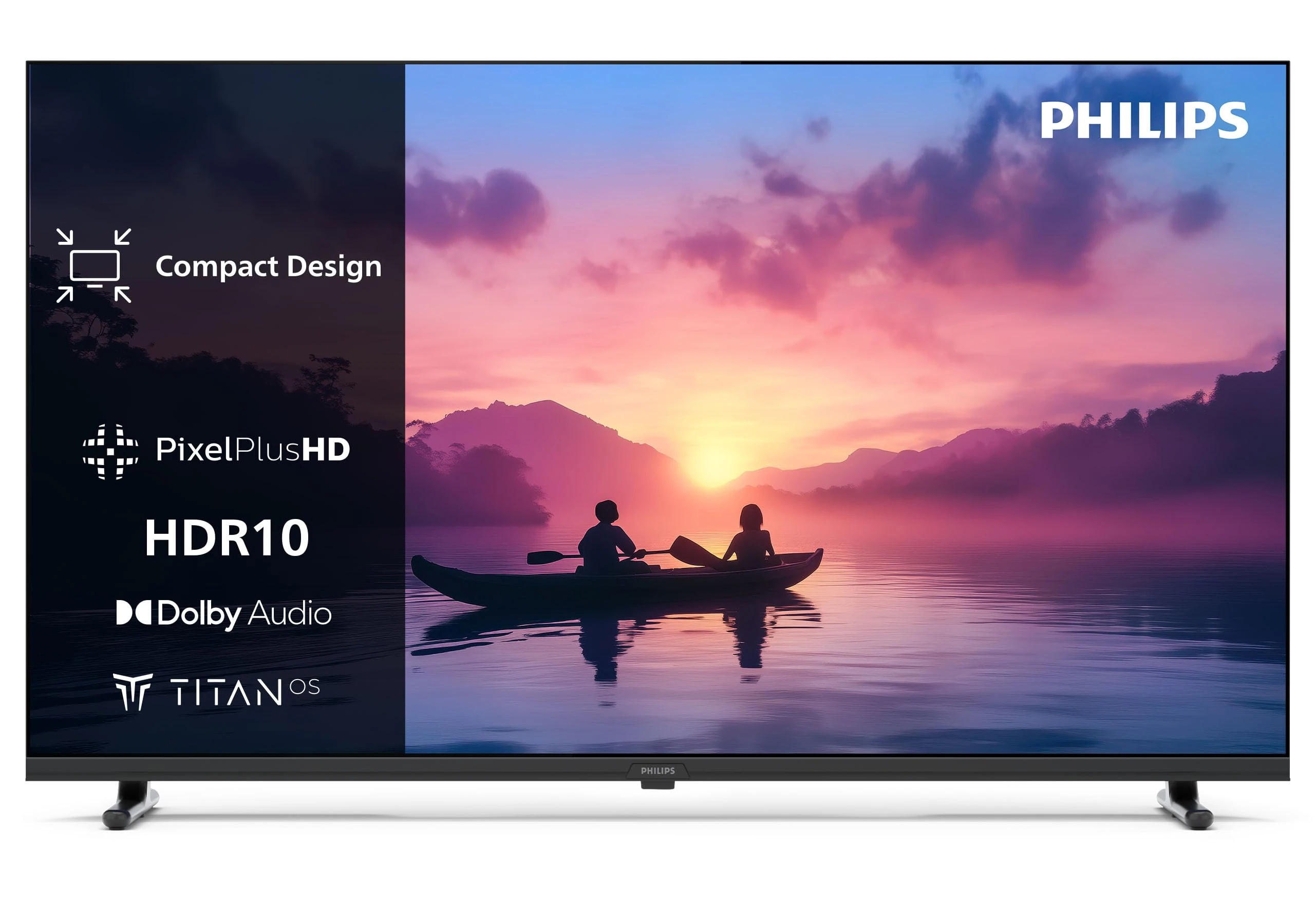 PHILIPS 40PFS6000 2K HD LED Smart TV - 40 Inch Display with Pixel Plus, Titan OS Platform and Dolby Digital Sound, Works with Alexa and Google Voice Assistant