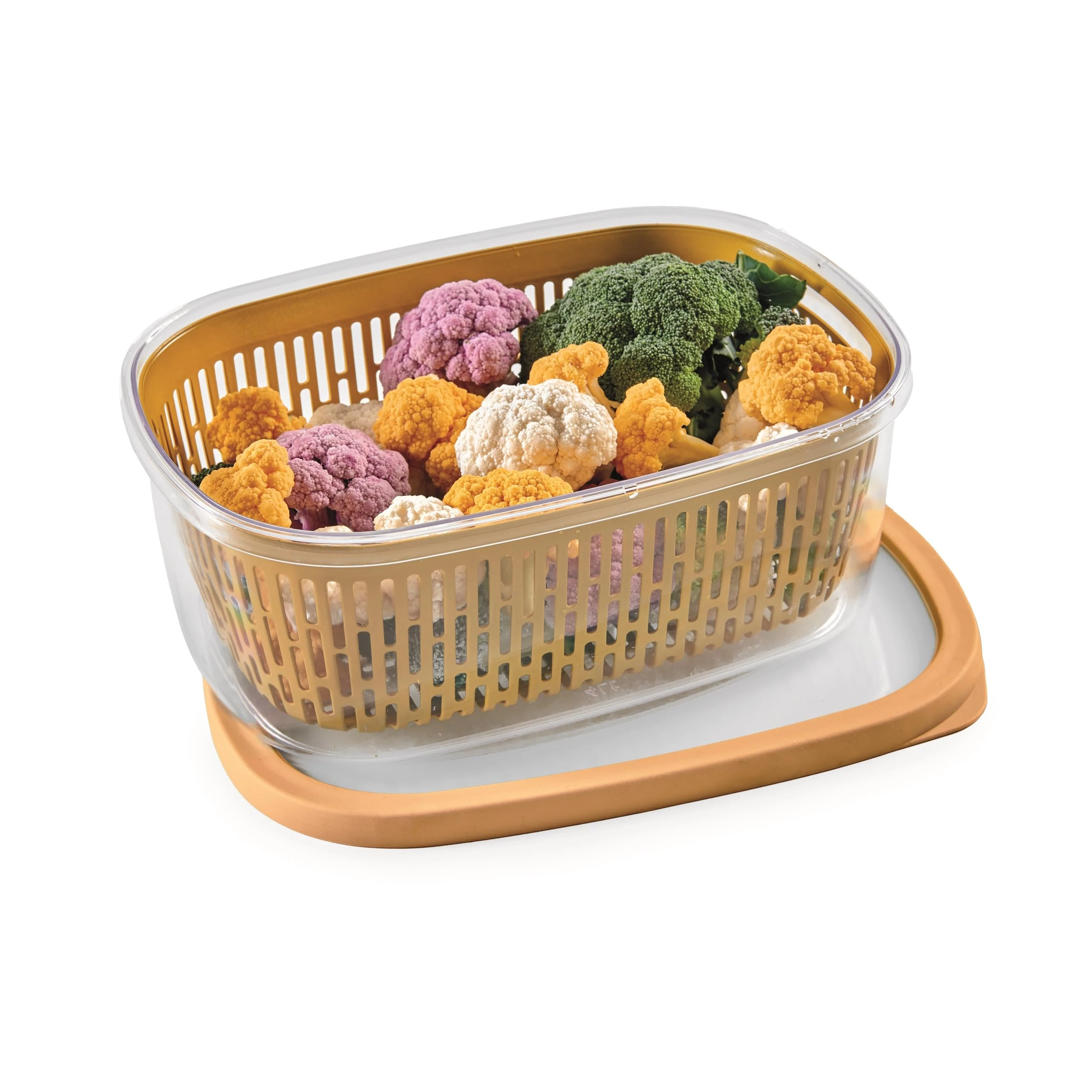 Snips Aroma Keeper 4 L, Square Food Storage Container, Removable Inner Basket, Freshness-Saving Seal, Mustard Color, 28,5 x 20,5 x 11 cm, Made in Italy