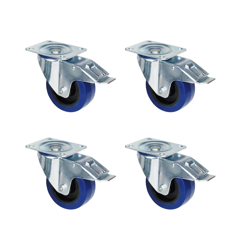 Adam Hall 372191 M8 AH - 4x 100mm Steel Swivel Castors