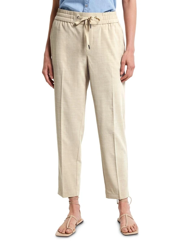 Street One Women's Melange Look Trousers, Coastal Beige, 10 - Image 1