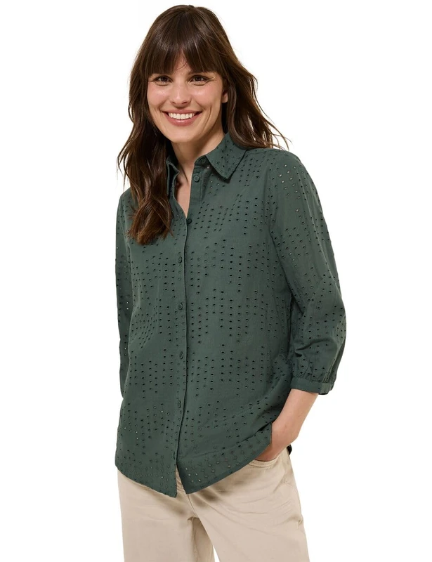 Cecil Women's B345726 Blouse, Dark Balmy Khaki, L