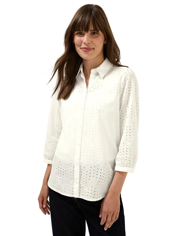 Cecil Women's B345726 Blouse, Vanilla White, L