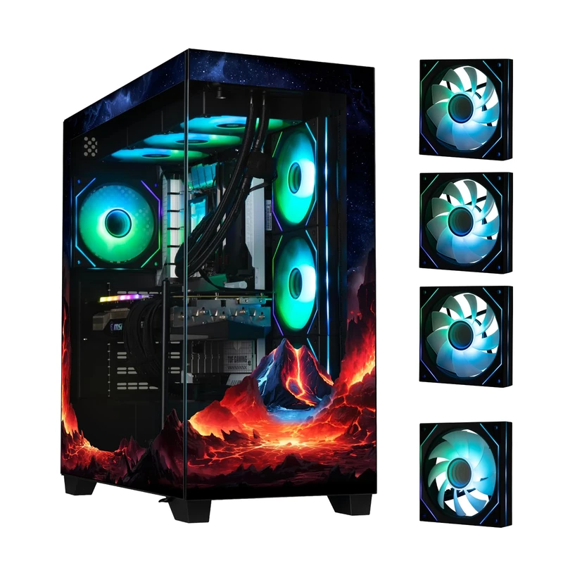 BITFENIX CETO Premium Edition Volcano Medium Tower Computer Case Black