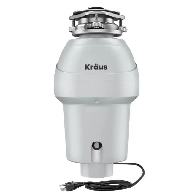 Kraus WasteGuard 3/4 HP Continuous Feed Garbage Disposal with Ultra-Quiet Motor for Kitchen Sink with Power Cord and Flange Included, KWD211-75MCG - Image 1
