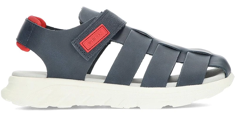 Geox Boys J Airadyum BO Sandal, Navy red, 11 UK