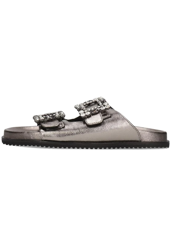 Melvin & Hamilton Women's Eve 1 Laminato Pewter Sandal, Silver, 6.5 UK