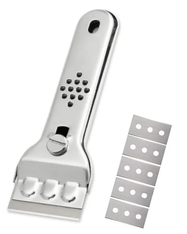 Oven & Hob Cleaning Tool Non-Scratch +5 Spares- Multi-purpose Cleaner - Removes Burnt-on Food, Grease & Grime, Paint stains, Stickers Etc.