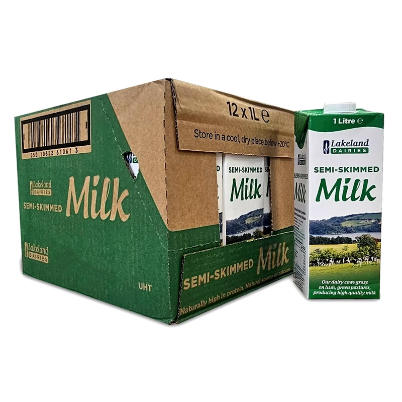 Lakeland Dairies Long Life Semi Skimmed Milk 1ltr - 12 Pack