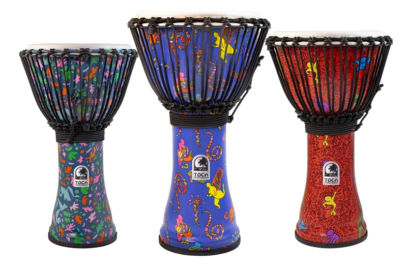 Toca Freestyle Colorsound 7" Sarong Djembe Set OF 4 TFCDJ-7SPK