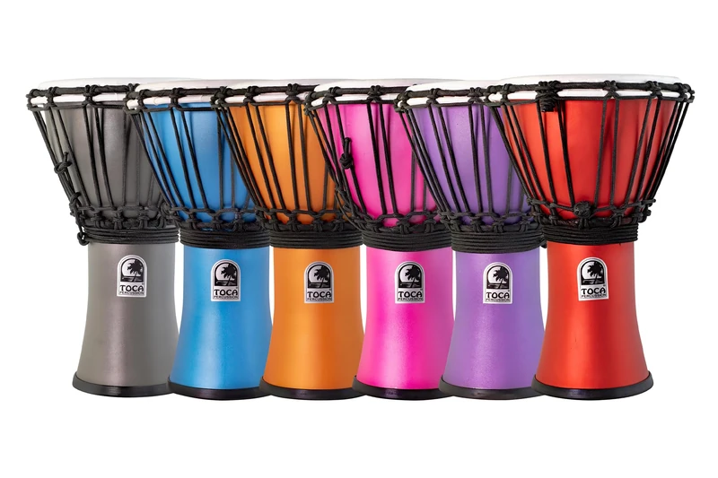 Toca Freestyle Colorsound 7" Matte Djembe Set OF 6 TFCDJ-7MTPK