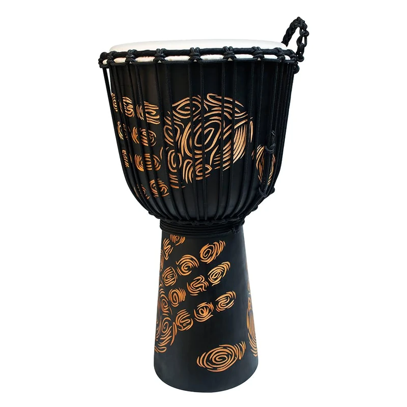 Toca Street Series Carved Djembe 12" Large Hand Print TSSDJ-LHP