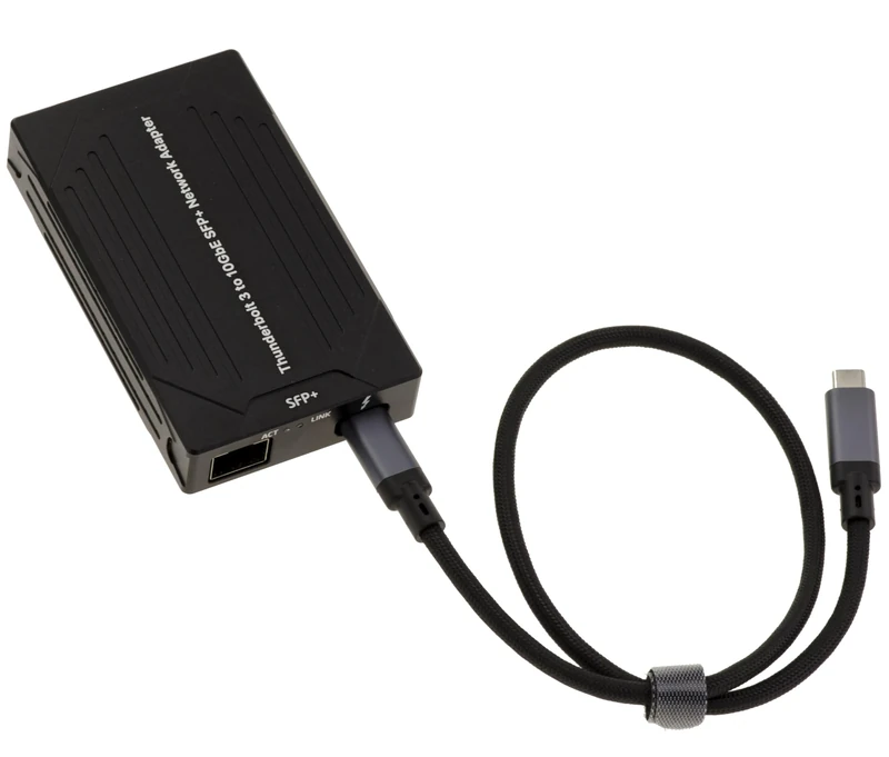 KALEA-INFORMATIQUE USB 4 Thunderbolt 3 10G to SFP+ Fiber Network Adapter Cord with Intel I82599 Chipset