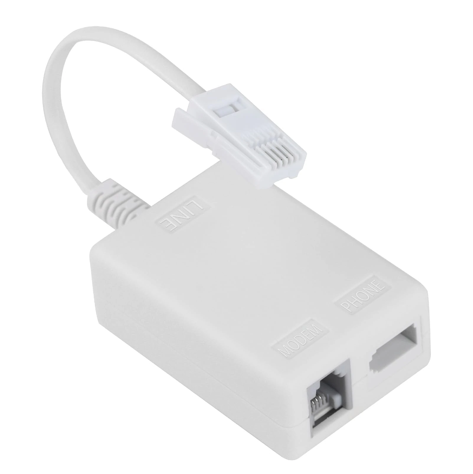 TIANXUAN ADSL Filter Microfilter for Broadband Internet Phone BT Plug to ADSL RJ11 Splitter Adapter Telephone White Socket Splitter Cable for BT Sky Landline Modem Router WiFi Telephone Fax Talktalk