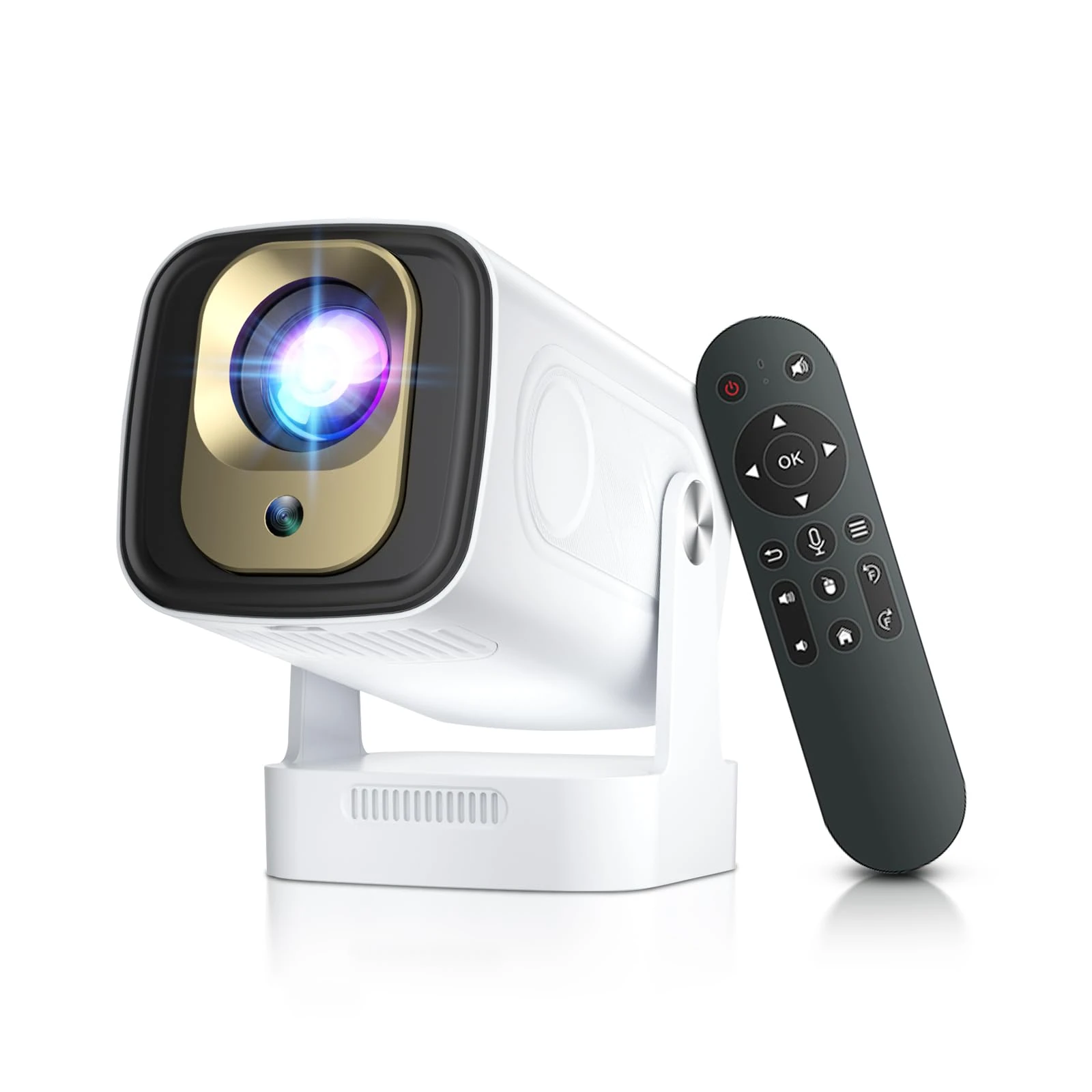 [Auto Focus/Short Throw] Salange Mini Projector with Wifi Bluetooth,12000 Lumens Full HD 1080P Smart Portable Projectors Android 11,Auto Keystone,180° Rotation,TV Projector for Bedroom/Home Cinema