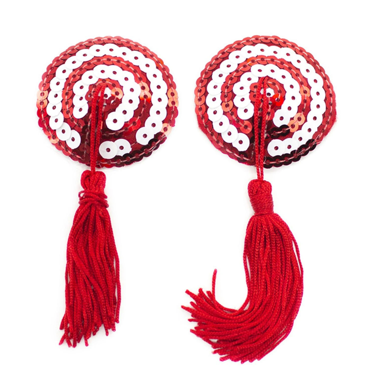 Vikrami lighting Nipple Covers, Reusable Adhesive Silicone Nipple Cover, Shiny Sequin Nipple Stickers, Tassels Breast Sequins Funny Thin Pads Patches Adhesive Bra Chest Breastpetals Lingerie