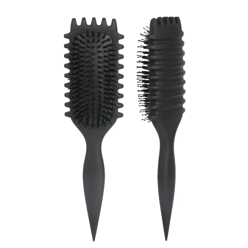 Curl Defining Brush，Newest Boar Bristle Styling Brush for Curly Hair,Detangle, and Enhance Curls for Both Women and Men, Minimizing Pulling (#4, 135g)