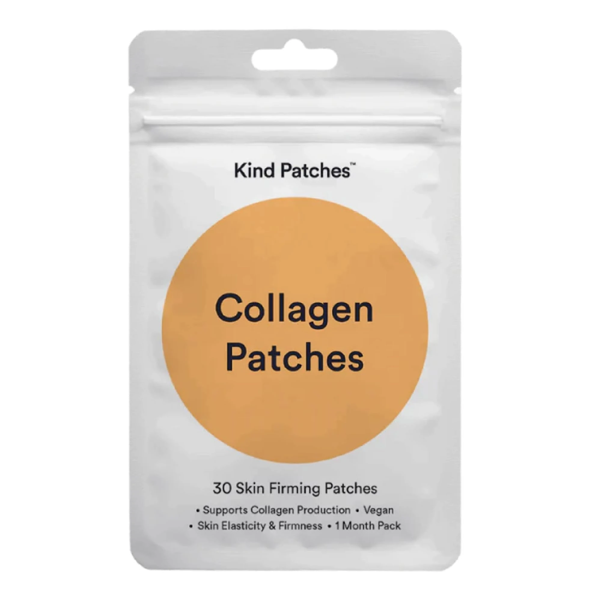 Kind Patches | Collagen | Skin Firming Production Support | Botanical Plant-Based Kind Collagen Blend, Tremella Mushroom & Vitamin C | 30 Vegan Patches