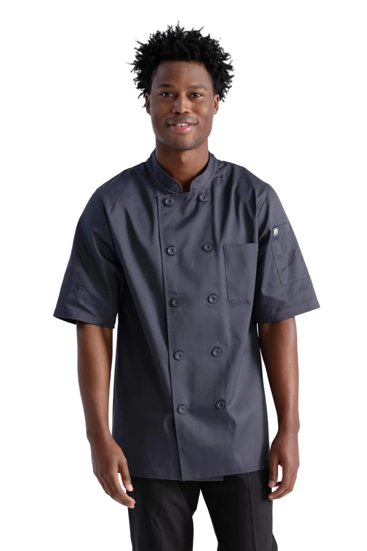 Chef Works Volnay Chef Coat, Charcoal, XXL