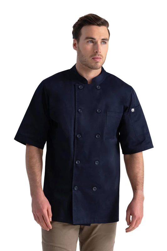 Chef Works Volnay Chef Coat, Navy, Medium