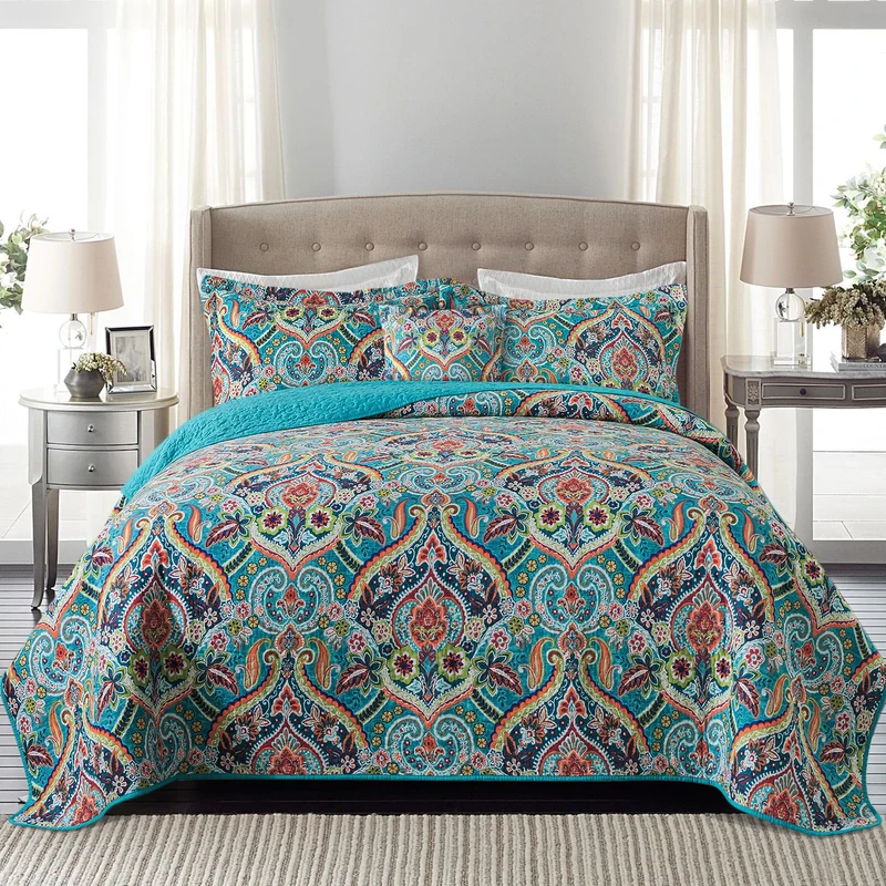 BEDIFANY Oversized King Size Quilt - 100% Cotton Cover King Bedspread