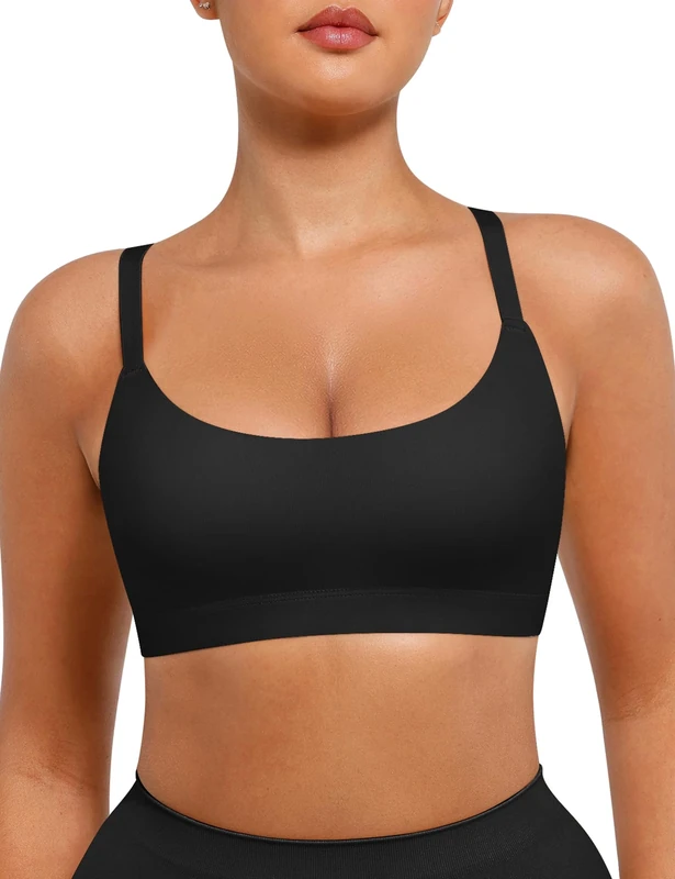 FeelinGirl Comfort Bras for Women No Underwire Unpadded Seamless Wireless Bralettes for Women Buttery Soft Minimiser Everyday Bras Black M