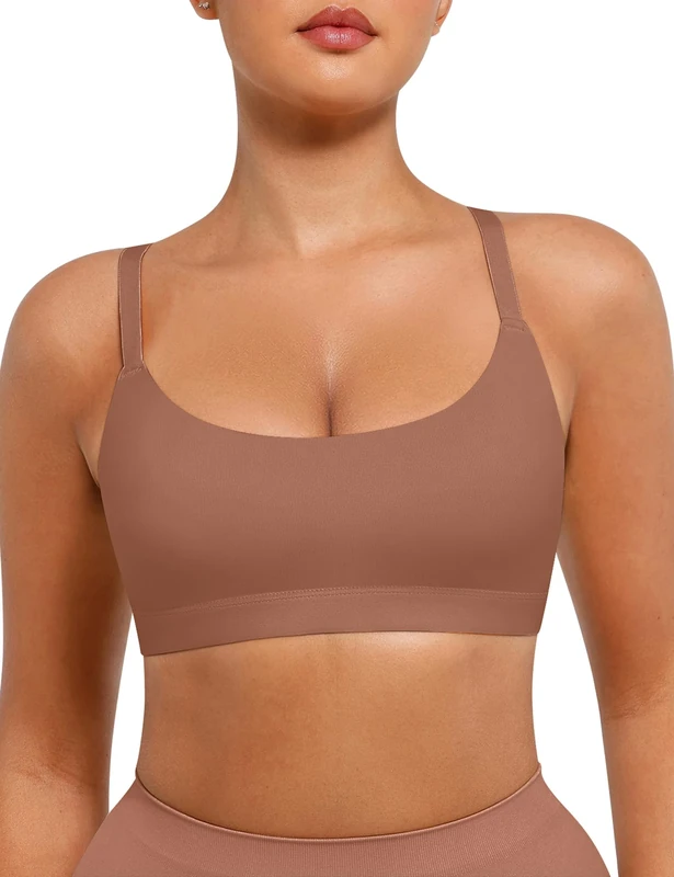 FeelinGirl Buttery Soft Everyday Bras Comfort Bras for Women No Underwire Unpadded Wireless Bralettes for Women Light Coffee S