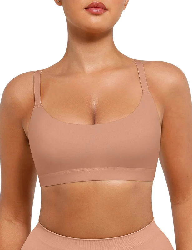 FeelinGirl Comfort Bras for Women No Underwire Unpadded Wireless Bralettes for Women Buttery Soft Everyday Bras Dark Skin S