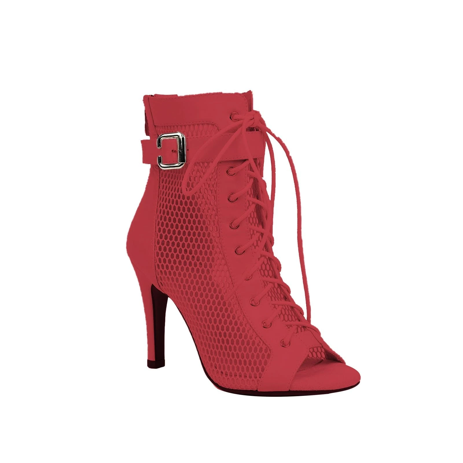 High Heels for Women Diamante Stiletto Heel Sexy Stripper Ladies Sandals Pointed Toe Birthday Wedding Party Shoes for Bride Prom UK 3 9 (Red, 7)