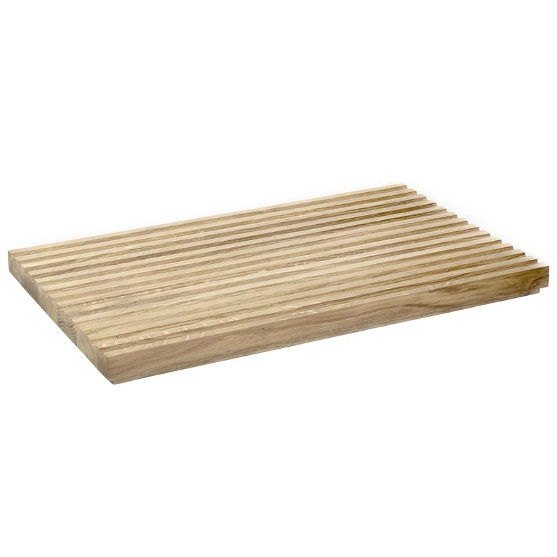 APS Valo 764 GN 1/1 Bread Chopping Board Oiled Oak Wood with Non-Slip Feet 53 x 32.5 cm Height 3.5 cm