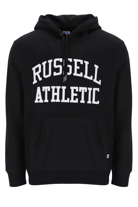 Russell Athletic Mens Iconic-pull Over Hoody Nuring Tunic, Black, S EU