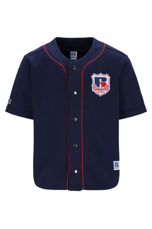 Russell Athletic Darly-Fleece Short Sleeve T-Shirt, Marine, S - Image 1