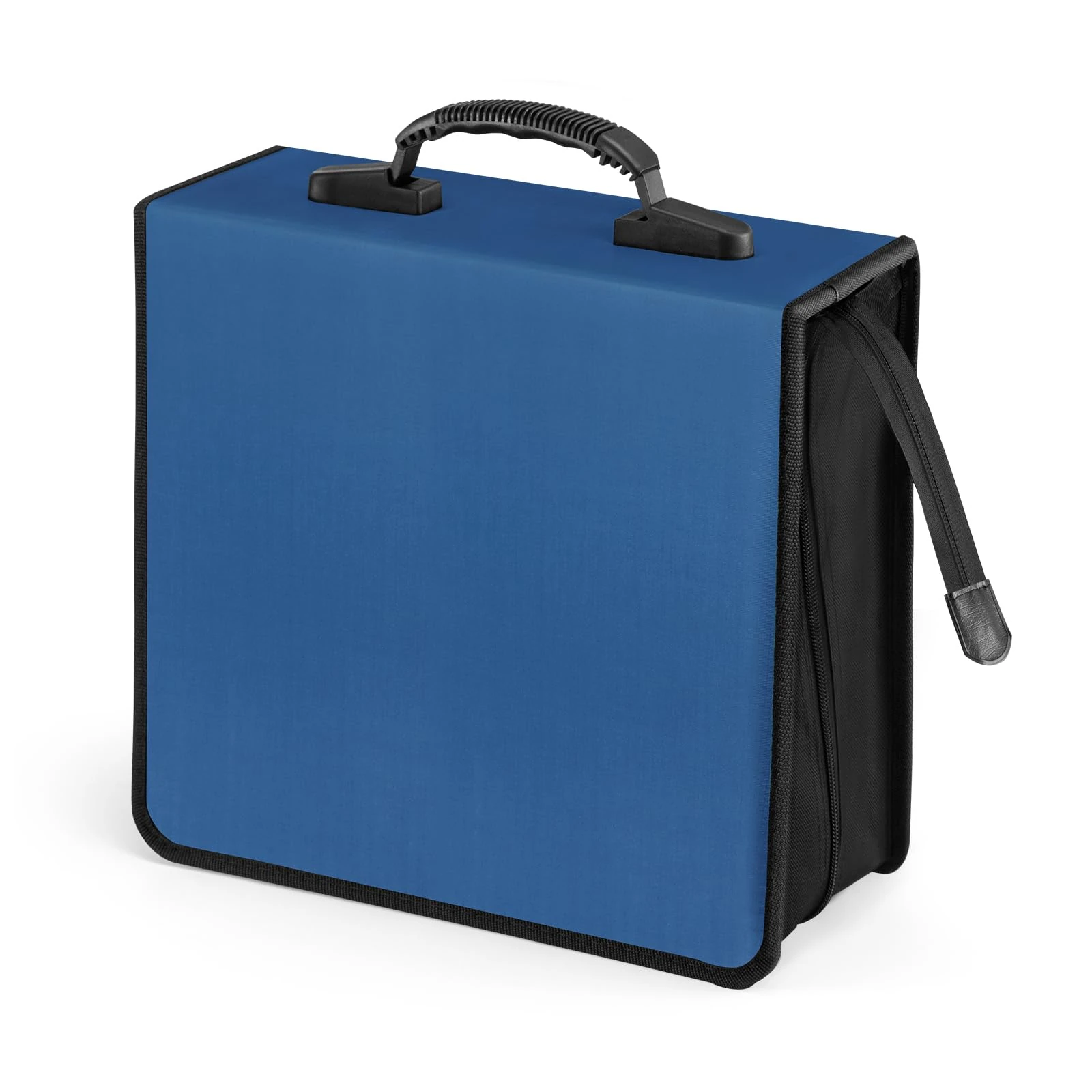 LN COZY CORNER 240 Capacity CD Case Portable Blu-ray/DVD/VCD Binder Storage Wallet with Zipper & Handle, Large Protective Sleeves Media Holder for Dis Car Office Home Blue