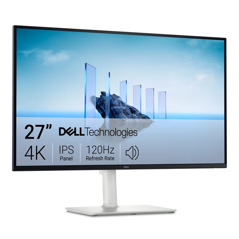 Dell 27 Plus Monitor - S2725QS, 4K UHD (3840x2160), 120Hz, IPS, 4ms, AMD FreeSync Premium, 99% sRGB, Height Adjust, Built-in Speakers, DisplayPort, 2 HDMI, 3 Year Warranty