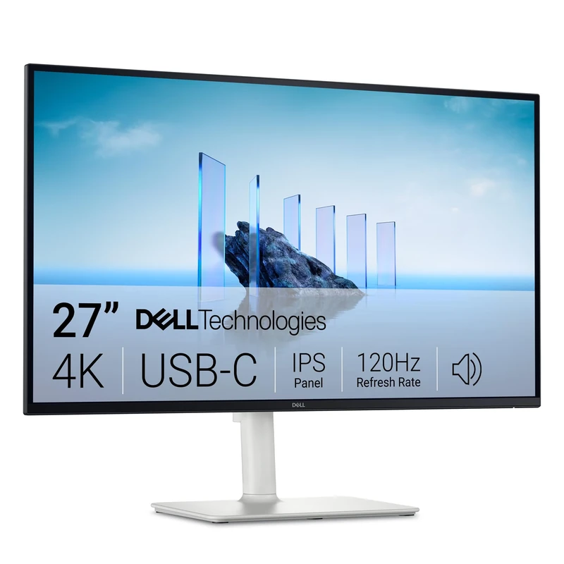 Dell 27 Plus USB-C Monitor - S2725QC, 4K UHD (3840x2160), 120Hz, IPS, 4ms, AMD FreeSync Premium, 99% sRGB, Height Adjust, Built-in Speakers, 2 USB-C, 2 HDMI, 2 USB, 3 Year Warranty