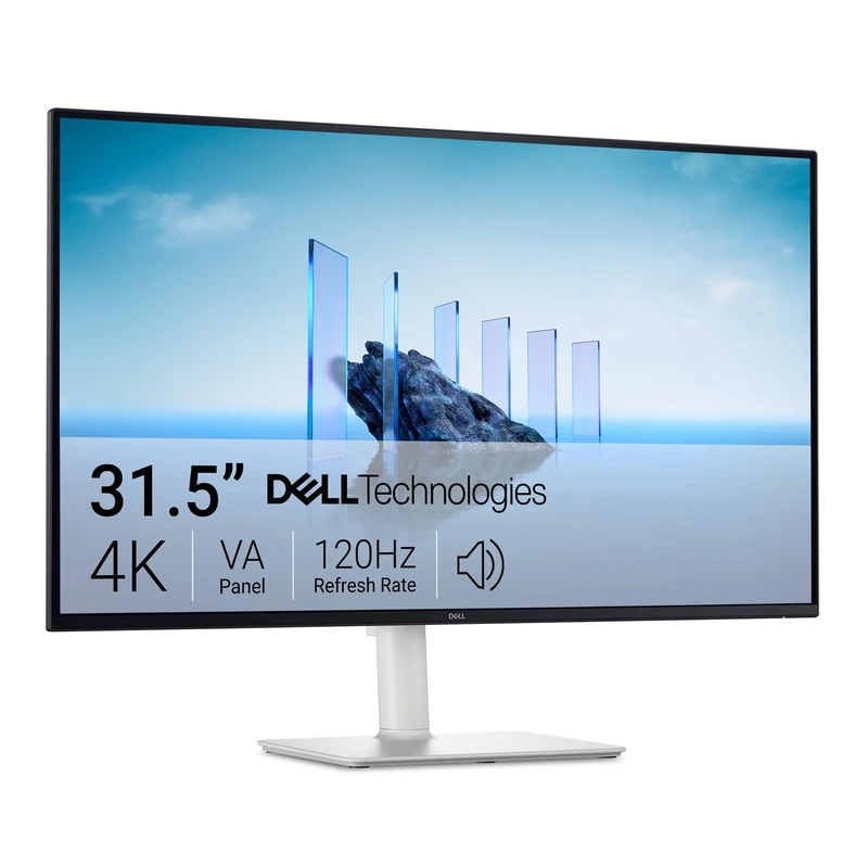 Dell 32 Plus Monitor - S3225QS, 4K UHD (3840x2160), 120Hz, VA, 4ms, AMD FreeSync Premium, 95% DCI-P3, HDR10, Height Adjust, Built-in Speakers, DisplayPort, 2 HDMI, 3 Year Warranty