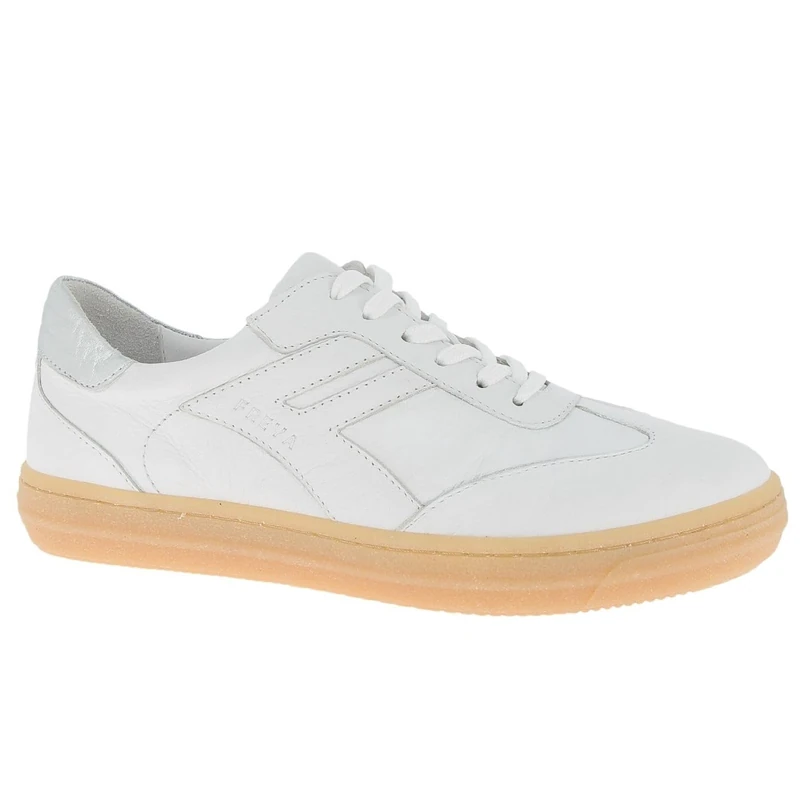 Andrea Conti Women's Low Top Freya Trainers, White/Antique Silver/Light Gum, 39 EU, White Antique Silver Light Gum, 7 UK