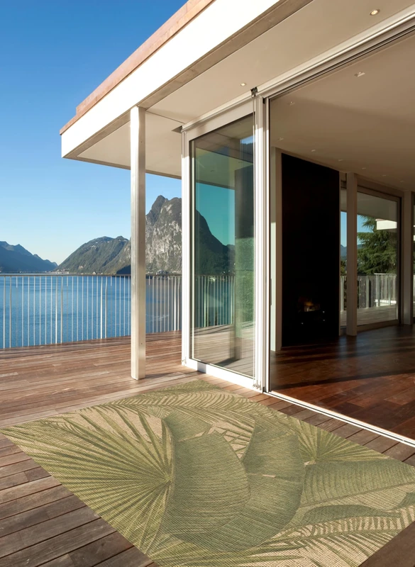 VINILIKO, Vinyl Rug Suitable for Outdoor, Tropical, Green, 160x230 cm