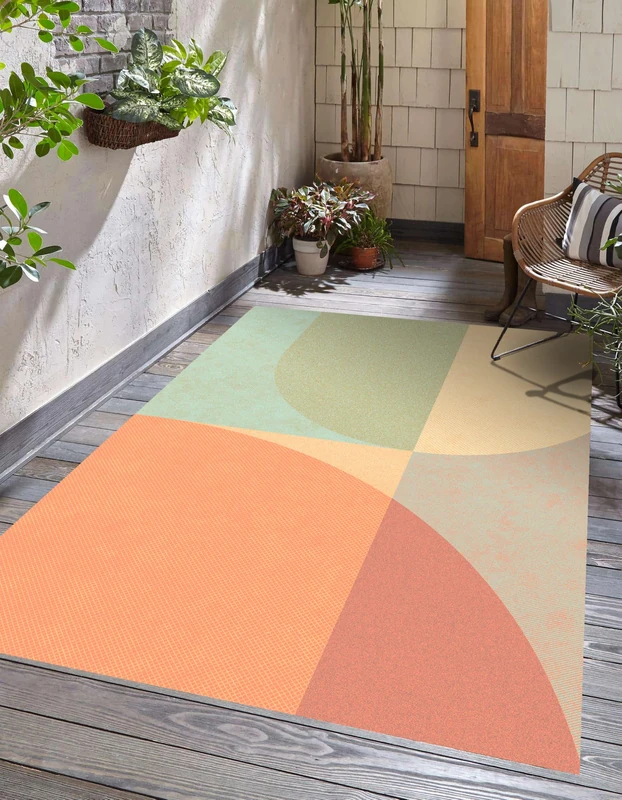 VINILIKO, Palm Springs Outdoor Vinyl Rug, multicoloured, 100 x 160 cm